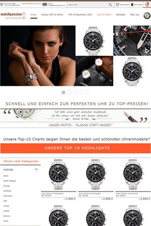 Webdesign für Watchpassion