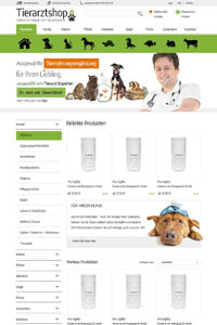 Webdesign zum Thema Tierartzshop