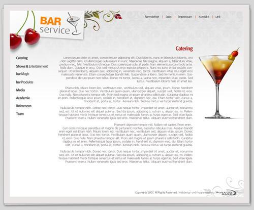 Webdesign Thema Bar