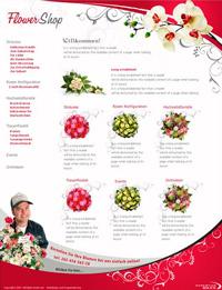 Webdesign zum Thema Flower Shop