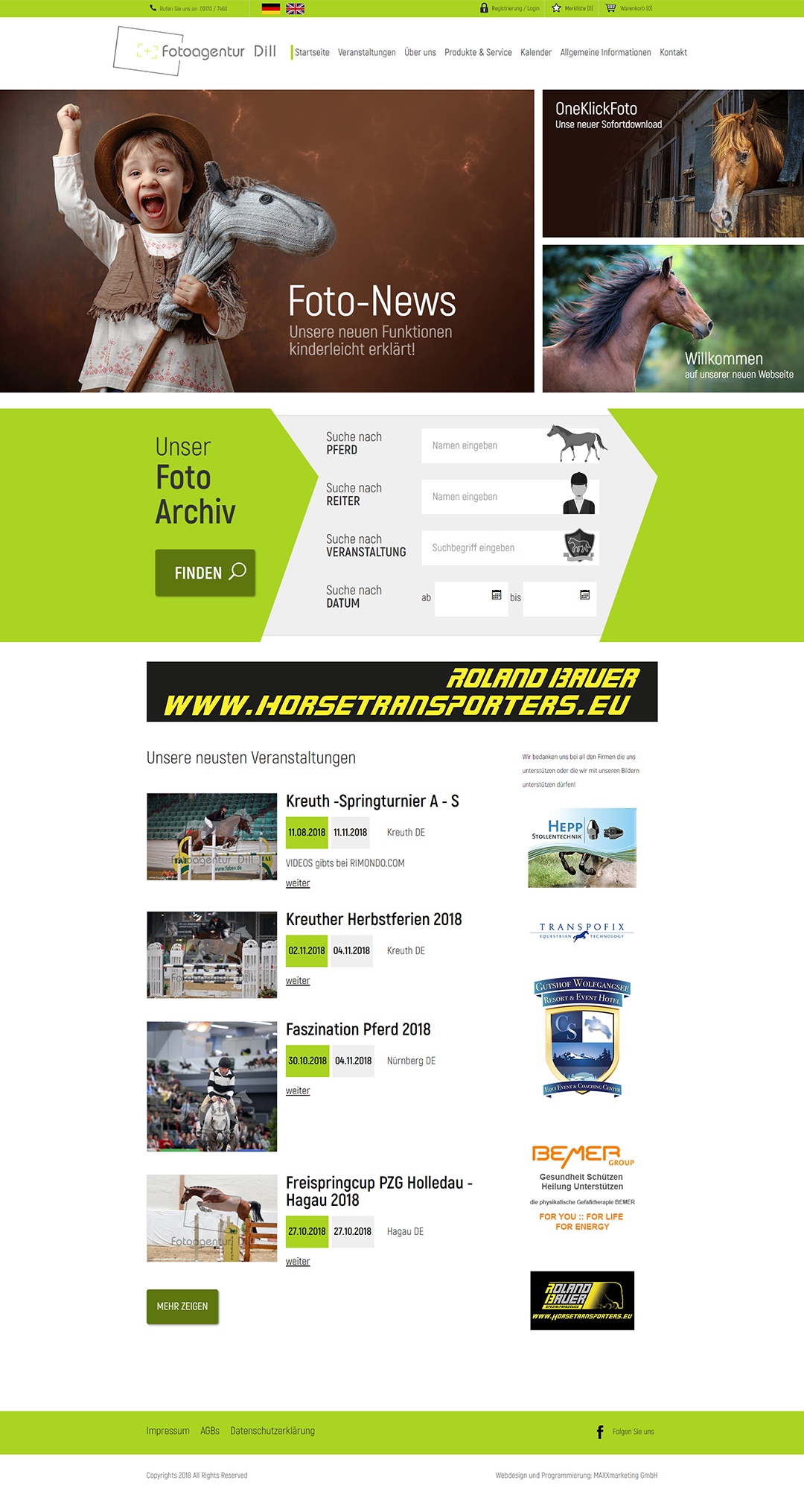 Webdesign zum Thema Fotoagentur dill