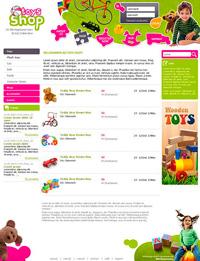 Webdesign zum Thema Shop Toys