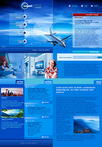 Webdesign Thema "Flugreisen"
