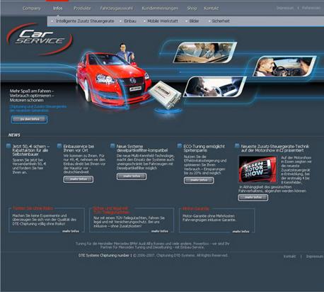 Webdesign Thema "CarService"