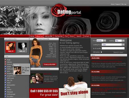 Webdesign Thema "Dating portal"