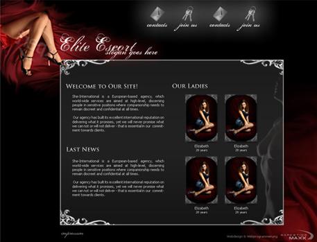 Webdesign zum Thema Escort