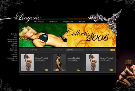 Webdesign Thema "Lingerie"