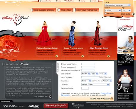 Webdesign Thema "Meetingportal"