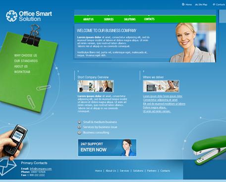 Webdesign Thema "Office-Dienstleistungen"