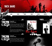Webdesign Thema "Rockband"