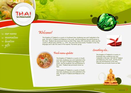 Webdesign Thema "Thai Restaurant"